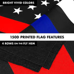 Load image into Gallery viewer, G128 Combo Pack: 6 Feet Tangle Free Spinning Flagpole (Silver) Thin Blue and Red Line Flag 3x5 ft Printed 150D Brass Grommets (Flag Included) Aluminum Flag Pole