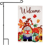 Load image into Gallery viewer, Combo Pack Garden Flag Stand Black 36x16 in and Garden Flag 12x18 in Fall