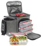 Load image into Gallery viewer, Meal Prep Lunch Box 3 piece set Insulated Box For Women Men 3 Bento Containers