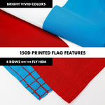 Load image into Gallery viewer, G128 Combo Pack: 6 Ft Tangle Free Aluminum Spinning Flagpole (White) &amp; Luxembourg Luxembourgers Flag  3x5 Ft LiteWeave Pro Series Printed 150D Polyester  Pole with Flag Included