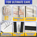 Load image into Gallery viewer, 4 Pcs Clear Garment Bags for Hanging Clothes – Dust Proof Suit Bags for Closet Storage (40 x24 x10 ) with Zipper Sides – Designed for Travel &amp; Organization Protects Clothes &amp; Keeps Them Ready to Wear