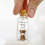 Load image into Gallery viewer, Cute Girlfriend and Boyfriend Gifts Message in a Bottle Love Bear Gift Message