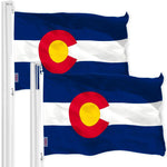 Load image into Gallery viewer, Colorado CO State Flag 3x5 Ft 2Pack 150D Printed Polyester