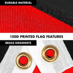 Load image into Gallery viewer, G128 Combo Pack: 6 Feet Tangle Free Spinning Flagpole (White) Thin Red Line Flag 3x5 ft Printed 150D Brass Grommets (Flag Included) Aluminum Flag Pole