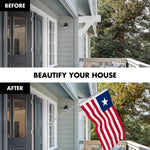 Load image into Gallery viewer, G128 Combo Pack: 6 Ft Tangle Free Aluminum Spinning Flagpole (Silver) &amp; Liberia Liberian Flag  3x5 Ft LiteWeave Pro Series Printed 150D Polyester  Pole with Flag Included