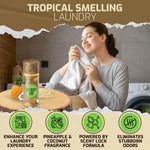 Load image into Gallery viewer, Laundry Scent Boosters Tropical Aroma   Washer Beads and Deodorizer Supplies   Fragrance Essentials for All Fabric   Scented Bulk Odor Eliminator and Clothes Refresher   Long Lasting Smell Remover