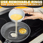 Load image into Gallery viewer, Silicone Egg Rings for Frying Eggs 16.5 x8.9 inch 6 Ring Removable Silicone Egg Molds for Griddle 12 Shapes 6 Round &amp; 6 Square Non Stick &amp; Heat Resistant Ergonomic Handles for Easy Cooking