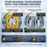 Load image into Gallery viewer, Shoe Washing Machine Bag 2 Pack for Washer Dryer Thick Padded Sneaker Laundry Bags with Mesh Panels Zipper Protective Shoe Washer Bag for Running &amp; Gym Shoes