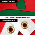 Load image into Gallery viewer, G128 Combo Pack: 6 Feet Tangle Free Spinning Flagpole (White) Morocco Moroccan Flag 3x5 ft Printed 150D Brass Grommets (Flag Included) Aluminum Flag Pole