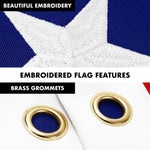Load image into Gallery viewer, G128 Combo Pack: 6 Ft Tangle Free Aluminum Spinning Flagpole (Black) &amp; Betsy Ross Flag 3x5 Ft, ToughWeave Series Embroidered 300D Polyester  Pole with Flag Included