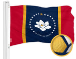 Load image into Gallery viewer, G128 Mississippi 2020 MS State Flag  3x5 Ft  ToughWeave Series Embroidered 300D Polyester  Embroidered Design, Indoor/Outdoor, Brass Grommets