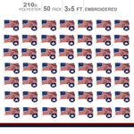 Load image into Gallery viewer, MULTI PACK: American Flag 210D Embroidered Polyester 3x5 Ft   50 PACK