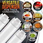 Load image into Gallery viewer, Set of 6 Condiment Squeeze Bottles for Sauces 16 oz – Self Closing Valve Easy to Fill Clear Design  Ready to Dispense for Dressings Condiments and Sauces  Durable and Convenient