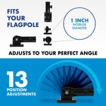 Load image into Gallery viewer, G128 Combo Pack: 6 Ft Tangle Free Aluminum Spinning Flagpole (Black) &amp; Antigua and Barbuda Antiguan and Barbudan Flag  3x5 Ft LiteWeave Pro Series Printed 150D Polyester  Pole with Flag Included