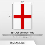 Load image into Gallery viewer, G128 England English Bunting Banner  Flag 8.2 x 5.5 Inch, Full String 33 Feet  Printed 150D Polyester, Decorations For Bar, School, Festival Events Celebration