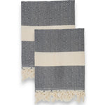 Load image into Gallery viewer, Turkish Hand Towels for Bathroom and Kitchen Quick Dry Highly Absorbent Eco Friendly Turkish Cotton Kitchen Towels Bathroom Hand Towels Turkish Tea Towels Decorative Hand Towels Set of 2