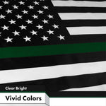 Load image into Gallery viewer, Thin Green Line American Flag 3x5 Ft 5Pack Printed 150D Polyester By G128