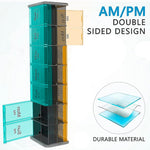 Load image into Gallery viewer, Extra Large Pill Organizer   XXL Vitamin Holder for Weekly Supplements   Double Sided Pill Box 7 Day with Big AM PM Compartments Huge Daily Medicine Dispenser 2 Times a Day Reliable and Easy to Use