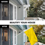 Load image into Gallery viewer, G128 Combo Pack: 6 Feet Tangle Free Spinning Flagpole (White) Solid Yellow Flag 3x5 ft Printed 150D Brass Grommets (Flag Included) Aluminum Flag Pole