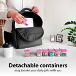 Load image into Gallery viewer, Extra Large Pill Organizer Pink White 2 Times A Day Big Pill Box 7 Day Am Pm XL