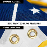 Load image into Gallery viewer, Combo Pack: 6 Feet Tangle Free Spinning Flagpole (Black) Utah UT State Flag 3x5 ft Printed 150D Brass Grommets (Flag Included) Aluminum Flag Pole