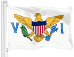 Load image into Gallery viewer, G128 Virgin Islands Flag  3x5 feet  Printed 150D, Indoor/Outdoor, Vibrant Colors, Brass Grommets, Quality Polyester, Much Thicker More Durable Than 100D 75D Polyester