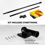 Load image into Gallery viewer, G128  6 Feet Tangle Free Spinning Flagpole (Black) Arizona Double Sided Brass Grommets Embroidered 3x5 ft (Flag Included) Aluminum Flag Pole