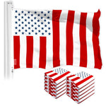 Load image into Gallery viewer, G128 10 Pack: Civil Peace USA Flag  3x5 Ft  LiteWeave Pro Series Printed 150D Polyester  Indoor/Outdoor, Vibrant Colors, Brass Grommets, Thicker and More Durable Than 100D 75D Polyester