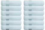 Load image into Gallery viewer, Resort Collection Soft Washcloth Face Body Towel Set 12 Pack 12x12 in Light Blue