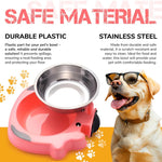 Load image into Gallery viewer, Pink Water Bowl for Dog Crate 7.5x7.4x1.7 Inch Cat and Dog Crate Water Bowl No Spill Stainless Steel Kennel Accessories Pet Carrier Food Dish Rabbit Cage Feeder
