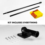 Load image into Gallery viewer, G128 Combo Pack: 5 Ft Tangle Free Aluminum Spinning Flagpole (Black) &amp; New Mexico NM State Flag 2x3 Ft, ToughWeave Series Embroidered 300D Polyester  Pole with Flag Included
