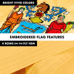 Load image into Gallery viewer, G128  6 Feet Tangle Free Spinning Flagpole (White) New Jersey Double Sided Brass Grommets Embroidered 3x5 ft (Flag Included) Aluminum Flag Pole