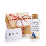 Load image into Gallery viewer, Anniversary Present for Her &amp; Him Valentines Day Romantic Gift to Boyfriend Girlfriend Message I Love You Gifts Wife Husband (Moon in Big Bottle I Love You In Craft Gift Box)