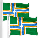 Load image into Gallery viewer, Portland City Flag 3x5 Ft 2Pack 150D Printed Polyester By G128