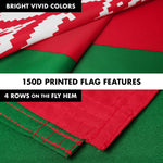 Load image into Gallery viewer, G128 Combo Pack: 6 Ft Tangle Free Aluminum Spinning Flagpole (Silver) &amp; Belarus Belarusian Flag 3x5 Ft, LiteWeave Pro Series Printed 150D Polyester  Pole with Flag Included