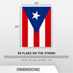 Load image into Gallery viewer, G128 Puerto Rico PR Bunting Banner  Flag 8.2 x 5.5 Inch, Full String 33 Feet  Printed 150D Polyester, Decorations For Bar, School, Festival Events Celebration