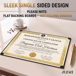 Load image into Gallery viewer, 50 Pack Single Sided Certificate Holders 8.5x11 Black Award Certificate Folders with Gold Foil Border Cardstock Covers Letter Size Graduation Certificate Sleeves Protective Diploma Holders Bulk