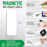 Load image into Gallery viewer, 12 Pack Dry Erase Magnetic Labels 12x4 in Magnetic Name Tags for Classroom Lockers School Bus Classroom Magnets for Names Magnet Labels for Whiteboard Magnet Names Plates for Classrooms