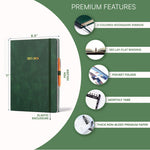 Load image into Gallery viewer, 2025 2026 HARDCOVER Leather Planner Weekly &amp; Monthly   8.5x11 Inches   Academic Planner Business Personal or Student   Pen Holder Thick Paper July 2025   June 2026 (Dark Green)