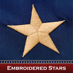 Load image into Gallery viewer, 2 Pack: American USA TeaStained Flag 3x5 Ft ToughWeave Pro Series Pole Sleeve Embroidered 420D Polyester Embroidered Stars