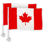 Load image into Gallery viewer, G128 2 Pack: Canada Canadian Car Flag  11x17 In  Double LiteWeave Pro Series Double Sided Printed 150D Polyester  Flagpole Included  Perfect for Festival Celebrations, Parades