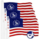 Load image into Gallery viewer, G128 3 Pack: American USA Yacht Ensign Flag  16x24 In  ToughWeave Series Embroidered 210D Polyester  Nautical Flag, Embroidered Stars, Sewn Stripes, Indoor/Outdoor, Vibrant Colors, Brass Grommets