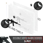 Load image into Gallery viewer, Come and Take It (Rifle) Flag 3x5 Ft 5Pack Doublesided Embroidered Polyester By G128