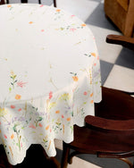 Load image into Gallery viewer, Turkish Floral Color Round 60 inch Diameter Tablecloth Non Iron Stain Resistant