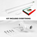 Load image into Gallery viewer, G128 Combo Pack: 5 Ft Tangle Free Aluminum Spinning Flagpole (Silver) &amp; Mexico Mexican Flag 2x3 Ft, ToughWeave Series Embroidered 300D Polyester  Pole with Flag Included