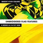Load image into Gallery viewer, 5 Feet Tangle Free Spinning Flagpole (Black) Gadsden Flag Double Sided Brass Grommets Embroidered 2x3 ft (Flag Included) Aluminum Flag Pole