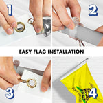 Load image into Gallery viewer, G128  6 Feet Tangle Free Spinning Flagpole (Silver) Gadsden Double Sided Brass Grommets Embroidered 3x5 ft (Flag Included) Aluminum Flag Pole