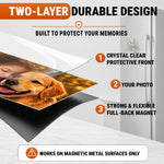 Load image into Gallery viewer, 15 Pack Magnetic Picture Pockets for Home Set 10 4x6 &amp; 5 5x7   Black Magnet Picture Frames for Fridge   Clear Photo Sleeve Holder   Magnetic Picture Frames for Refrigerator   Magnet Photo Display