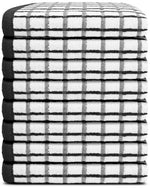 Load image into Gallery viewer, Premium Dish Towels for Kitchen with Hanging Loop 8 Pack 16x26 in Black Heavy