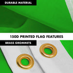 Load image into Gallery viewer, G128 Combo Pack: 5 Ft Tangle Free Aluminum Spinning Flagpole (Black) &amp; Solid Lime Green Color Flag 2x3 Ft, LiteWeave Pro Series Printed 150D Polyester  Pole with Flag Included
